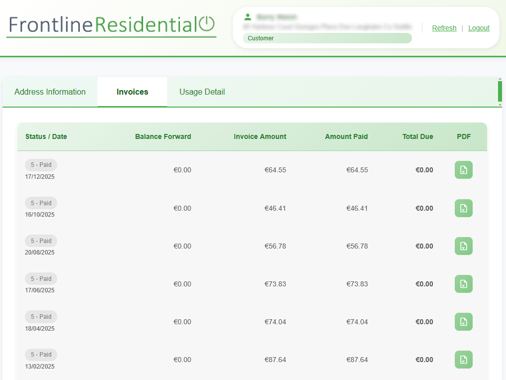 Frontline Energy - Invoice Management